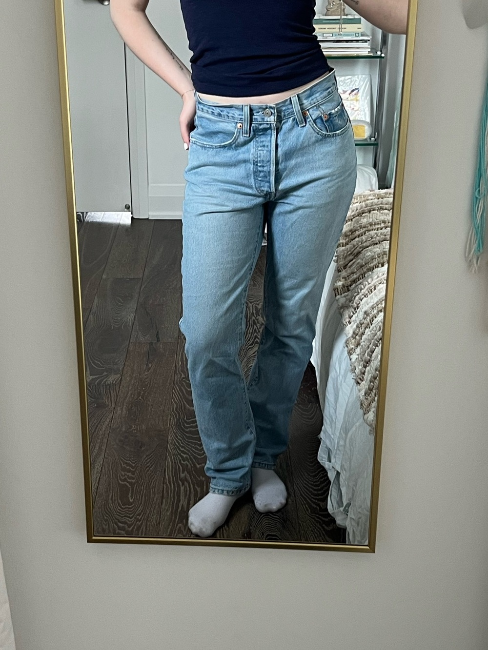 Classic Levi’s Mid to High-Rise Light Blue Women’s Jeans